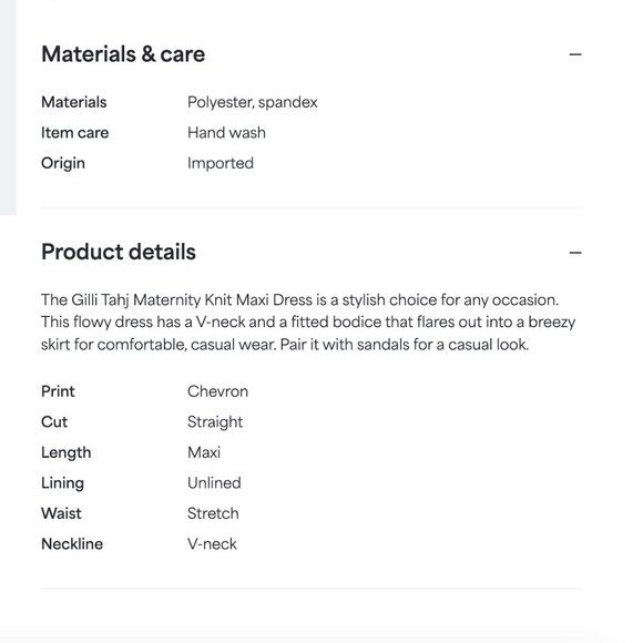 Gilli Tahj Maternity Knit Maxi Dress - Chevron Pattern - size S/M - Picture 2 of 7